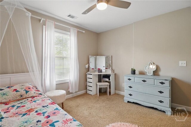 509 Braves Field Dr, Guyton, GA 31312 - carpeted bedroom with baseboards and ceiling fan
