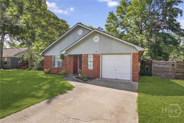1405 Desert Storm Dr, Hinesville, GA 31313 - view of front of property featuring brick siding, concrete driveway, and an attached garage