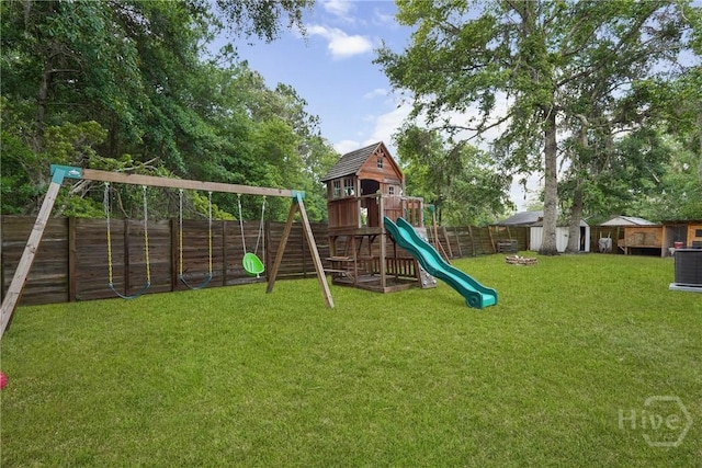 1405 Desert Storm Dr, Hinesville, GA 31313 - view of play area featuring a shed and an outdoor structure