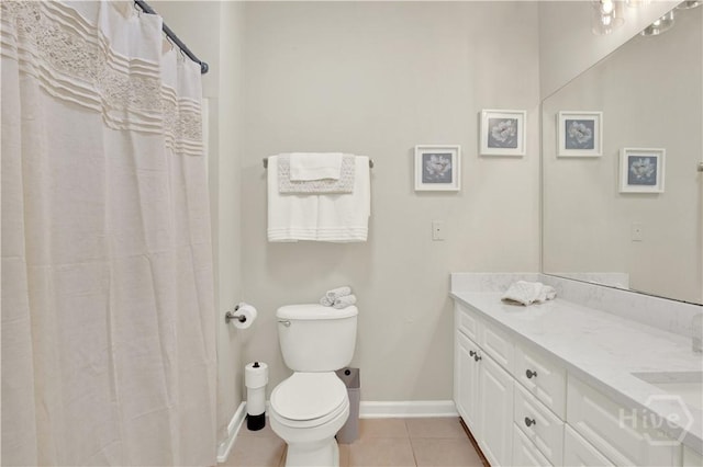 3021 Whitemarsh Way, Savannah, GA 31410 - full bathroom featuring tile patterned flooring, toilet, baseboards, and vanity