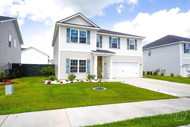 24 Daylily Ct, Hinesville, GA 31313 - traditional-style house featuring board and batten siding, a garage, and driveway