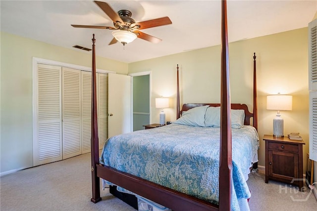 2 S Millward Rd, Savannah, GA 31410 - bedroom with carpet, a closet, ceiling fan, and baseboards