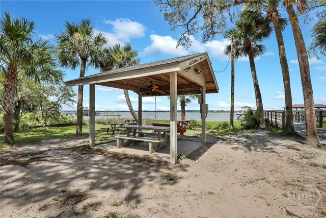 2 S Millward Rd, Savannah, GA 31410 - view of community featuring a gazebo and a water view