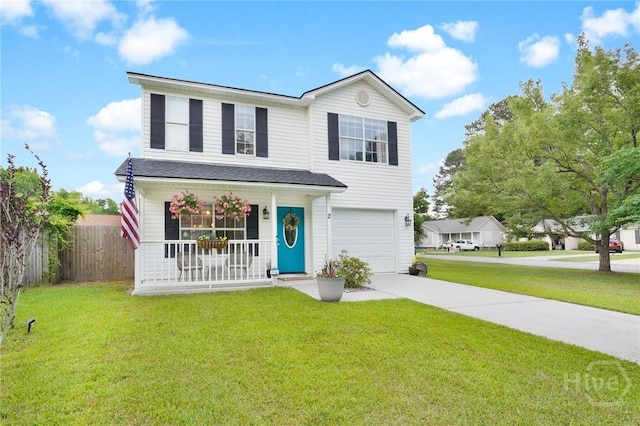 2 Mclaughlin Ct, Savannah, GA 31419 - traditional home featuring covered porch, an attached garage, and driveway