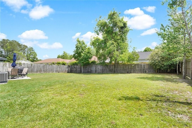 2 Mclaughlin Ct, Savannah, GA 31419 - view of yard with a patio and central air condition unit