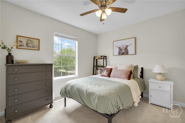 2 Mclaughlin Ct, Savannah, GA 31419 - bedroom featuring light colored carpet, baseboards, and ceiling fan