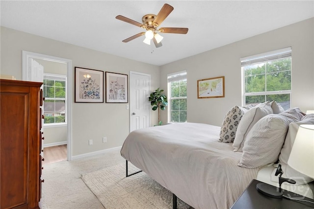 2 Mclaughlin Ct, Savannah, GA 31419 - bedroom with carpet floors, baseboards, a closet, and ceiling fan