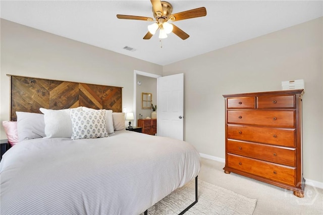 2 Mclaughlin Ct, Savannah, GA 31419 - bedroom featuring light carpet, baseboards, and a ceiling fan
