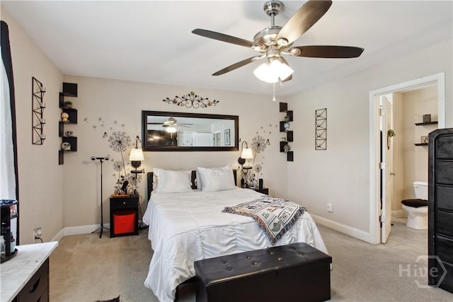 25 Fiore Dr, Savannah, GA 31419 - bedroom featuring light carpet, baseboards, and a ceiling fan