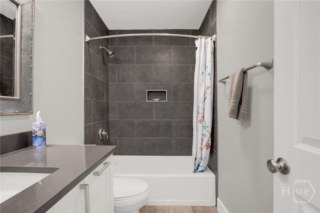 85 Van Horne St Unit 8C, Tybee Island, GA 31328 - full bath featuring vanity, shower / bathtub combination with curtain, and toilet