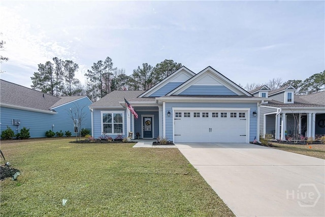 137 Harvest Hl, Pooler, GA 31322 - single story home with an attached garage, a front lawn, and driveway