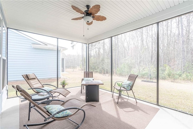 137 Harvest Hl, Pooler, GA 31322 - sunroom / solarium with a ceiling fan