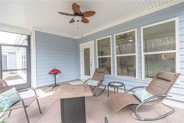 137 Harvest Hl, Pooler, GA 31322 - view of patio / terrace with a ceiling fan