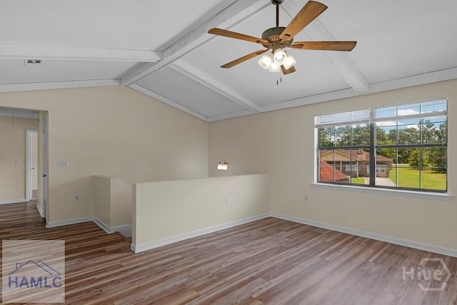 1021 Bacon Rd, Hinesville, GA 31313 - spare room with wood finished floors, baseboards, and ceiling fan