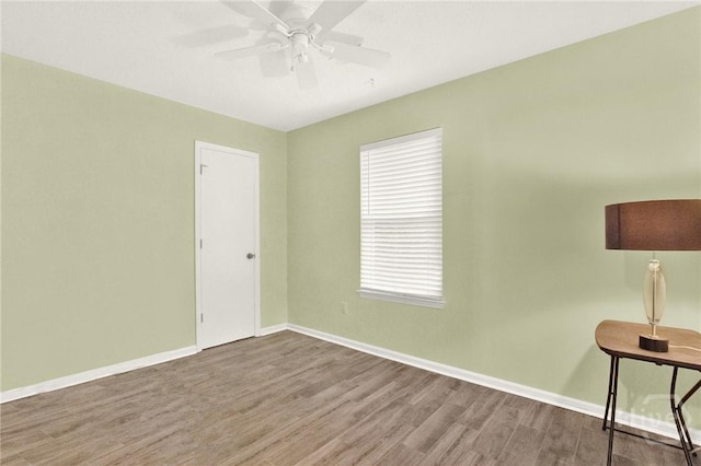 508 Pointe S Dr, Savannah, GA 31410 - unfurnished room featuring wood finished floors and ceiling fan