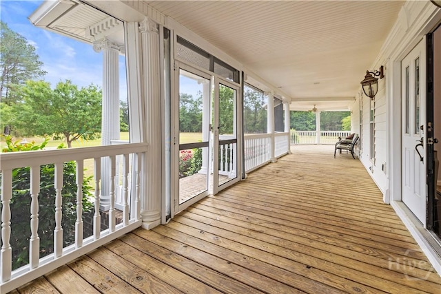 3309 Ga Highway 67, Pembroke, GA 31321 - unfurnished sunroom with wood-type flooring