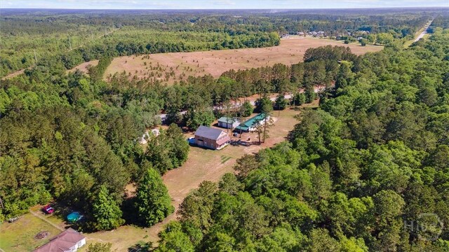 525 Elkins Cemetery Rd, Guyton, GA 31312 - aerial view of property and surrounding area featuring a heavily wooded area
