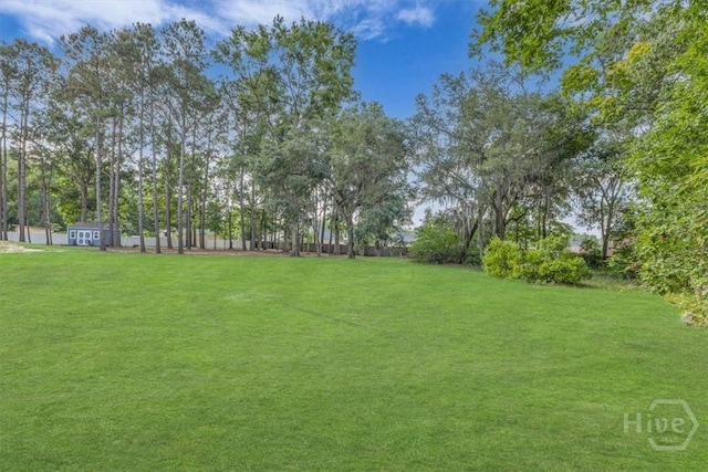 view of green lawn