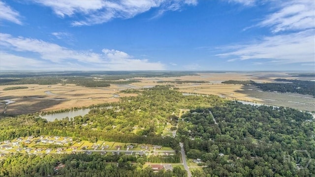 bird's eye view of a nearby body of water