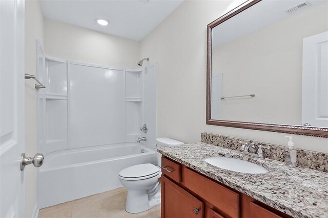119 Sutton Ln, Pooler, GA 31322 - full bath featuring toilet, tile patterned flooring, vanity, and  shower combination