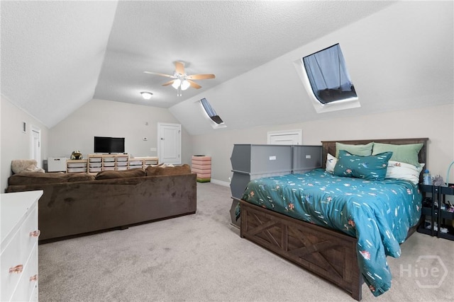 784 Ebenezer Rd, Rincon, GA 31326 - bedroom featuring carpet flooring, lofted ceiling, a textured ceiling, a desk, and a ceiling fan