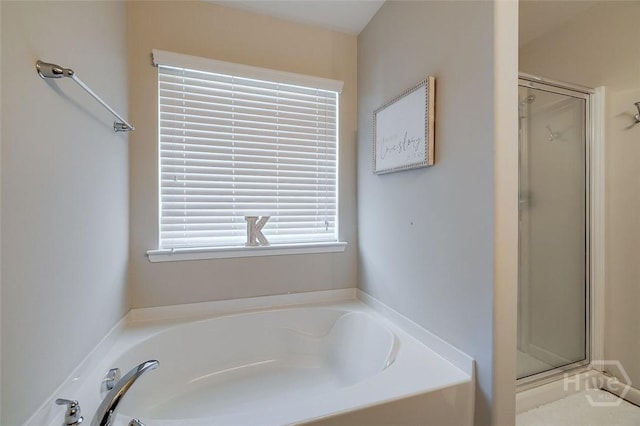 417 Keiffer Dr, Rincon, GA 31326 - bathroom with a shower stall and a garden tub