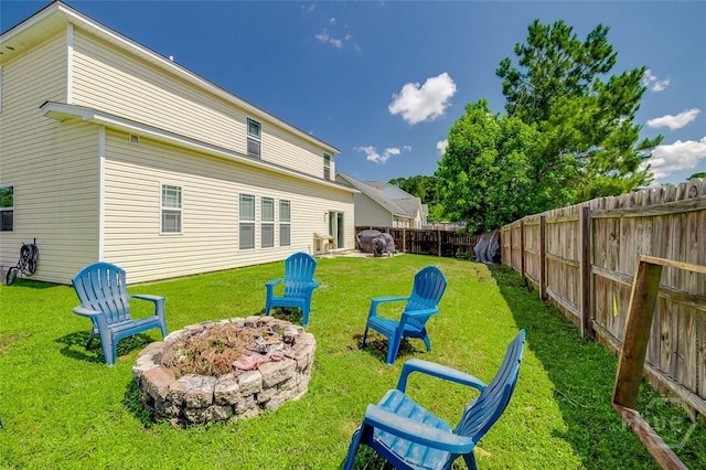 417 Keiffer Dr, Rincon, GA 31326 - view of yard featuring a fire pit