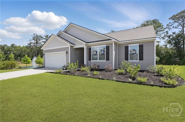 203 Merganser Dr, Pooler, GA 31322 - single story home featuring a front lawn, a garage, and driveway