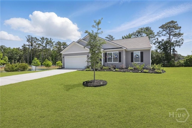 203 Merganser Dr, Pooler, GA 31322 - view of front of property with an attached garage, concrete driveway, and a front yard