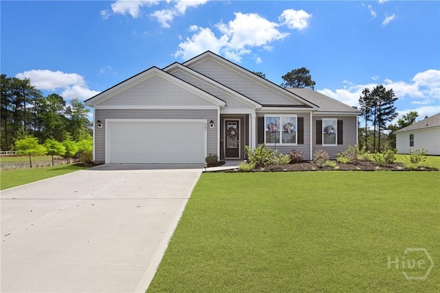 203 Merganser Dr, Pooler, GA 31322 - ranch-style home with an attached garage, driveway, and a front yard