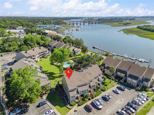 3005 River Dr Unit 209B, Savannah, GA 31404 - aerial view of residential area with a nearby body of water