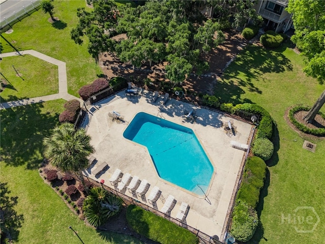 3005 River Dr Unit 209B, Savannah, GA 31404 - bird's eye view of a pool