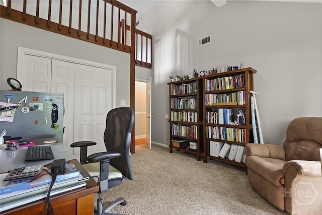 6 Ramsgate Rd, Savannah, GA 31419 - office with a high ceiling, light carpet, and baseboards