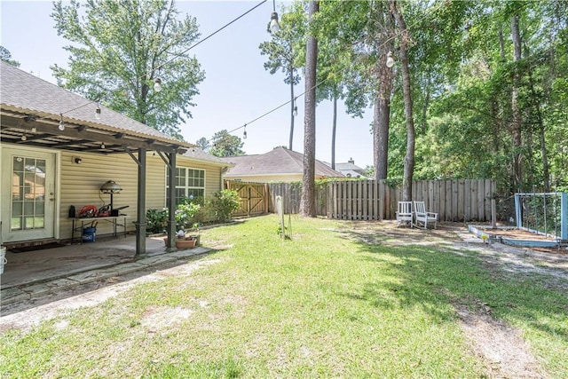 view of yard featuring a patio area