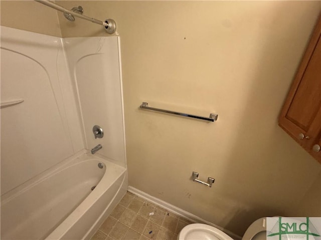 5 Hamilton Grove Dr, Pooler, GA 31322 - bathroom featuring toilet, baseboards, and bathtub / shower combination
