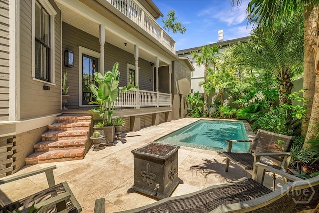 102 E 38th St, Savannah, GA 31401 - outdoor pool featuring covered porch