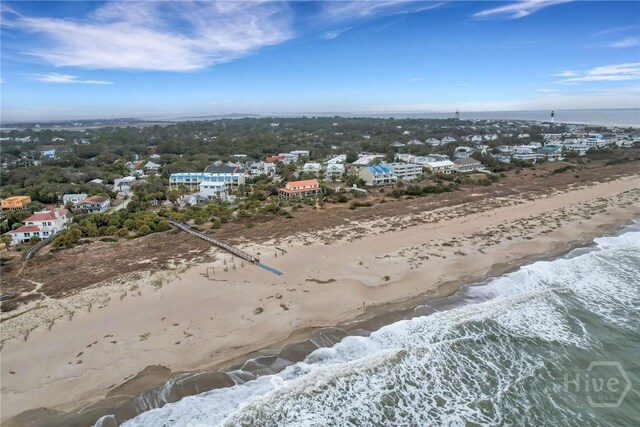 18 Silver Ave Unit 1, Tybee Island, GA 31328 - bird's eye view of waterfront with a beach