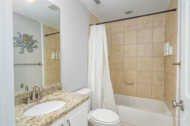 18 Silver Ave Unit 1, Tybee Island, GA 31328 - full bathroom with toilet, shower / bath combination with curtain, and vanity