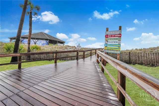 18 Silver Ave Unit 1, Tybee Island, GA 31328 - view of wooden terrace