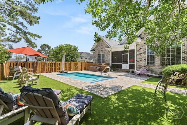 2 Misty Marsh Ct, Savannah, GA 31419 - view of pool with a patio and a sunroom