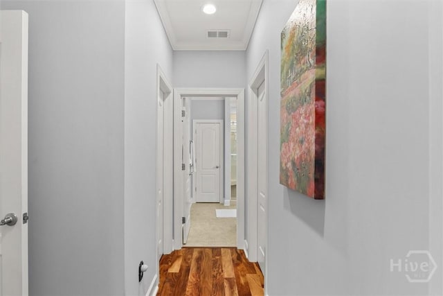 2 Misty Marsh Ct, Savannah, GA 31419 - corridor featuring crown molding and dark wood finished floors