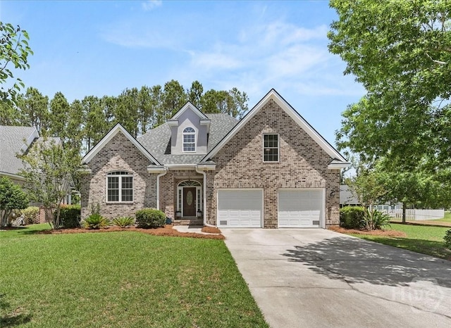 2 Misty Marsh Ct, Savannah, GA 31419 - traditional-style house featuring driveway, a front lawn, brick siding, and a shingled roof