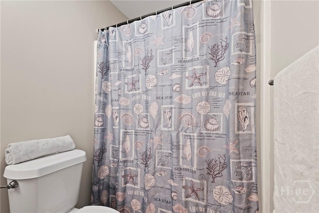 306 Madison Oaks Dr, Rincon, GA 31326 - bathroom with toilet and a shower with curtain