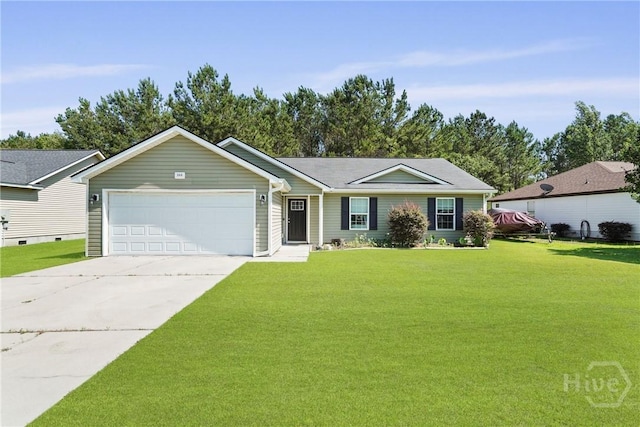 306 Madison Oaks Dr, Rincon, GA 31326 - ranch-style home featuring an attached garage, a front lawn, and driveway