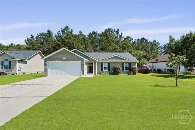 306 Madison Oaks Dr, Rincon, GA 31326 - single story home with an attached garage, a front lawn, and concrete driveway