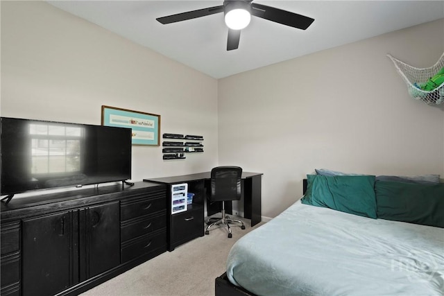 306 Madison Oaks Dr, Rincon, GA 31326 - bedroom featuring light carpet, a desk, and a ceiling fan