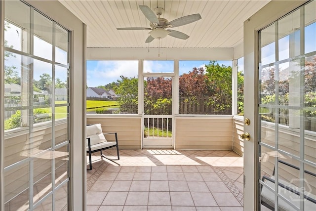 303 Stonebridge Cir, Savannah, GA 31419 - sunroom with a ceiling fan