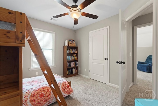 119 Greystone Dr, Guyton, GA 31312 - carpeted bedroom with baseboards and a ceiling fan