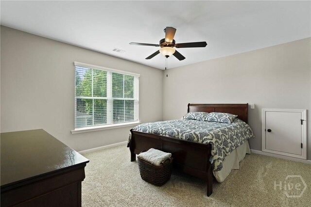 119 Greystone Dr, Guyton, GA 31312 - carpeted bedroom with baseboards and ceiling fan