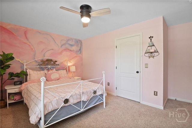 447 Walthour Dr, Rincon, GA 31326 - carpeted bedroom with baseboards and ceiling fan